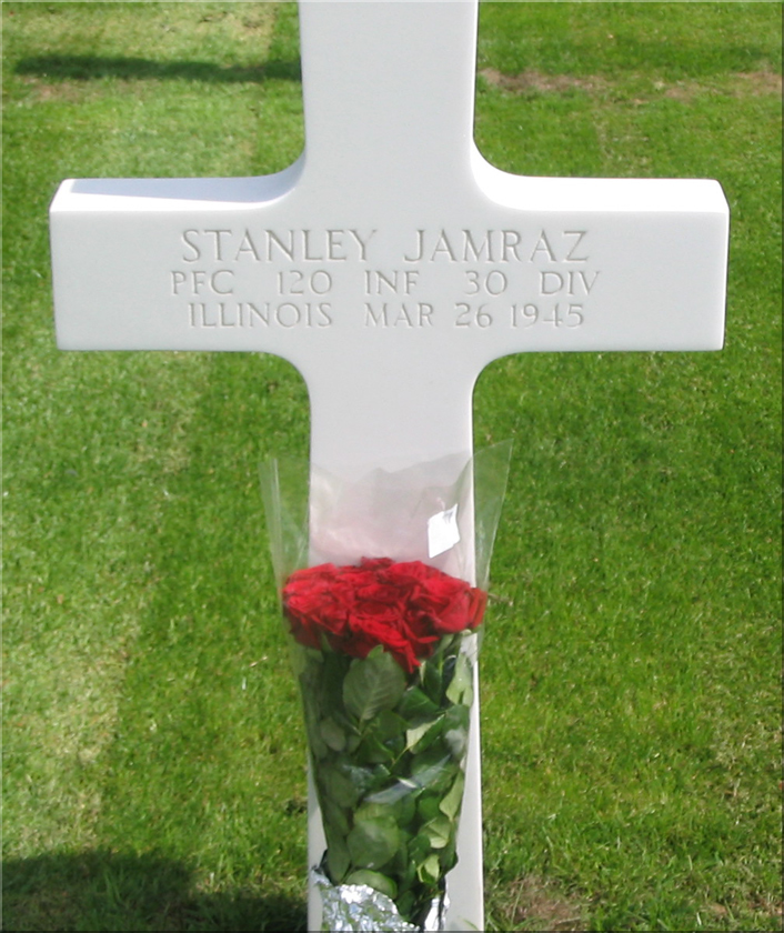 Pfc. Stanley S. Jamraz' grave